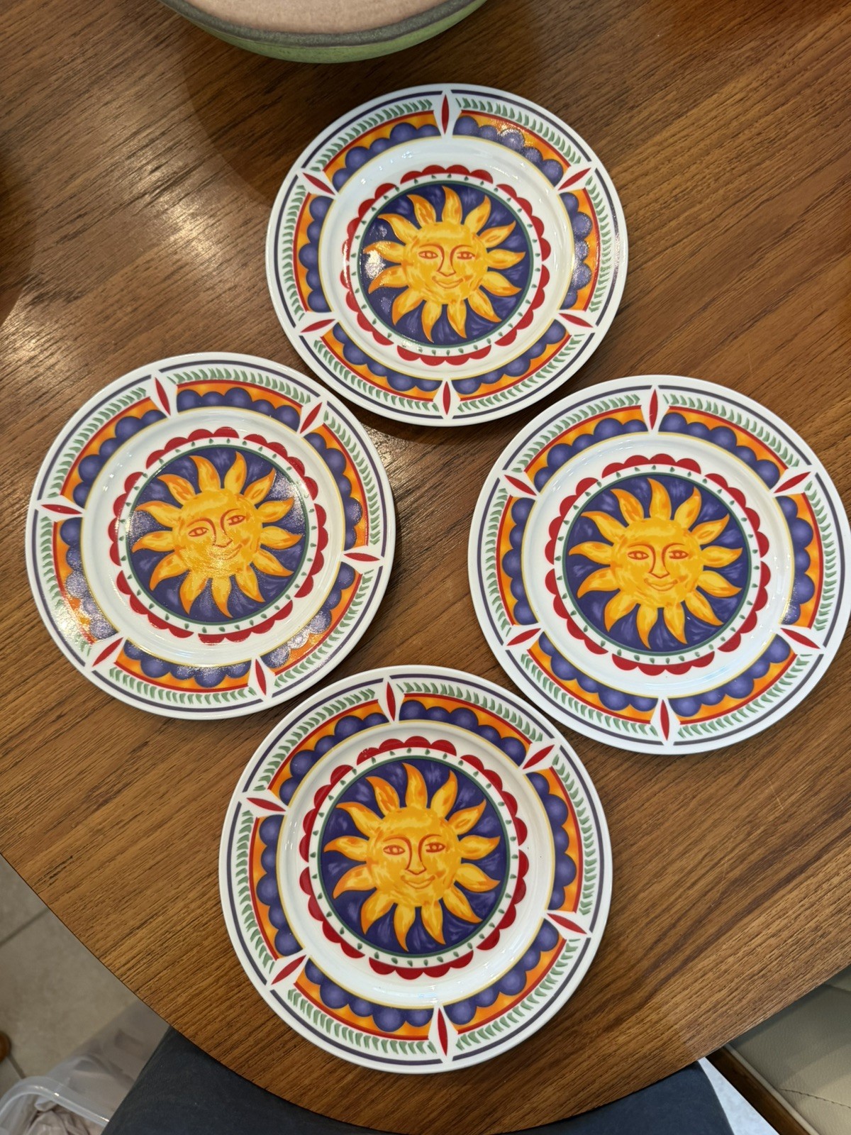 4 Gibson Sun Salad/Dessert Plate 7.5 Inches VTG 90’s Celestial EUC