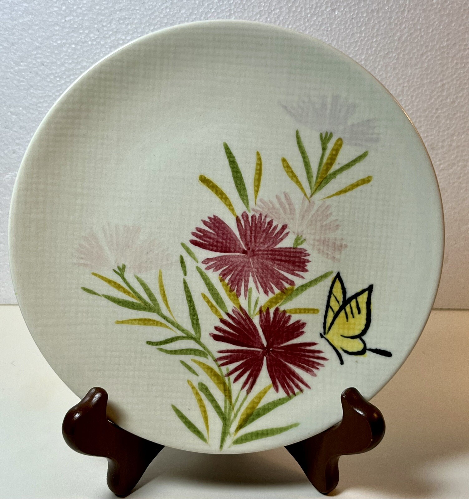 Red Wing “Pink Spice” Bread plates, 2, Mid-Century Excellent Condition