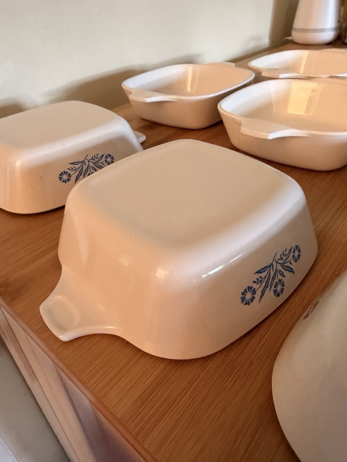 Vintage Corning Ware Blue Cornflower P-41 Set of 7 Petite Pans No Lids
