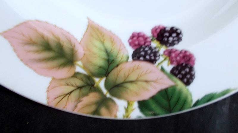 Nancy Calhoun English Country Fruit Set of 4 Large Rim Soup Bowls