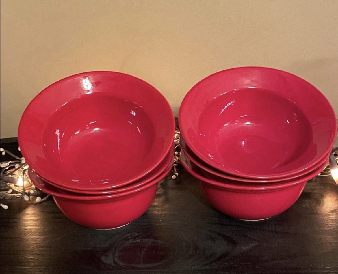 Pier 1 Earthenware Red Bowls -Made in Spain. 7 x 3 Inches. $14.50 each-12 avail.