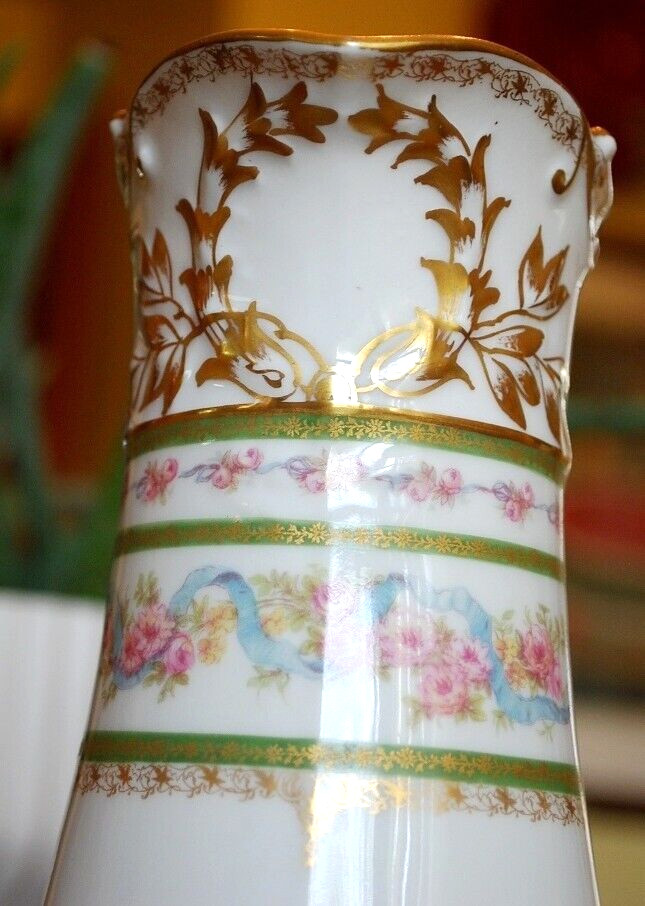HAVILAND LIMOGES Antique Set CHARLES FIELD Chocolate Pot/ 2 Cups 1 Saucer FRANCE