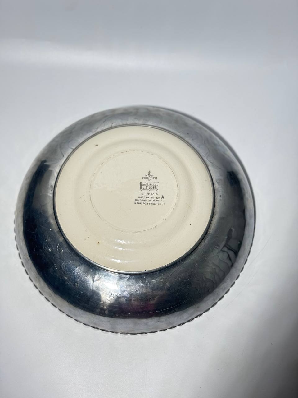 Triumph Limoges Imperial Victorian Serving Platter – Farberware Insert, USA 1940