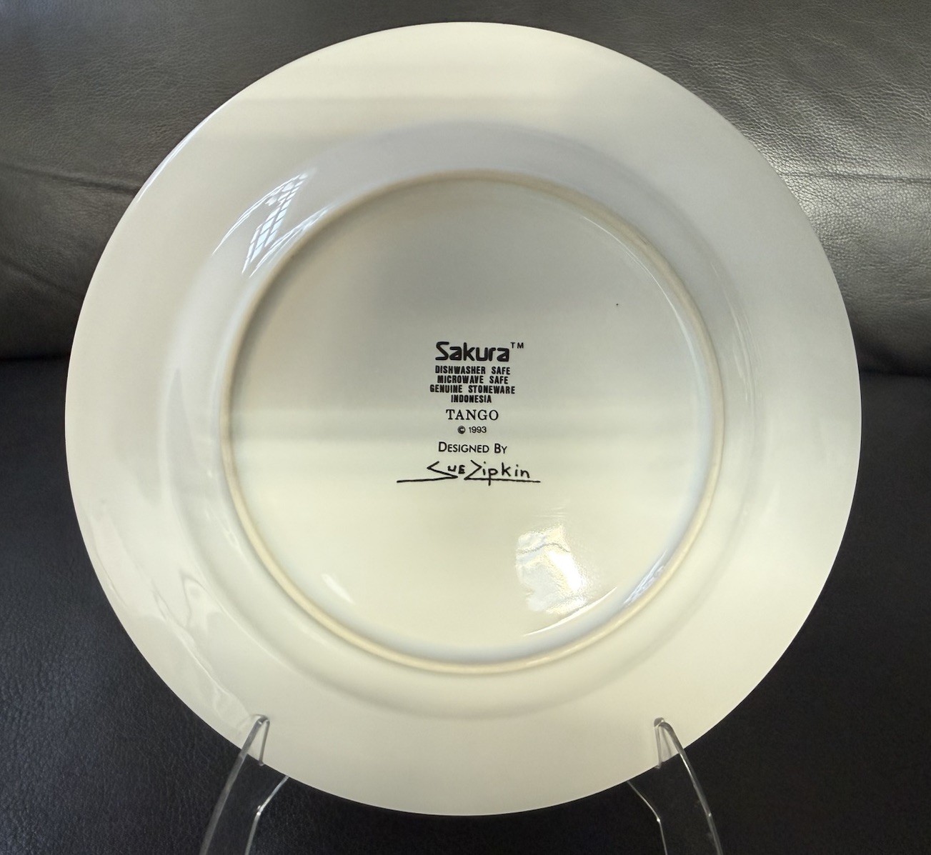 4-Sakura”Tango” #993 By Sue Zipkin Salad/Dessert Plates Art Deco Style 1993-1994
