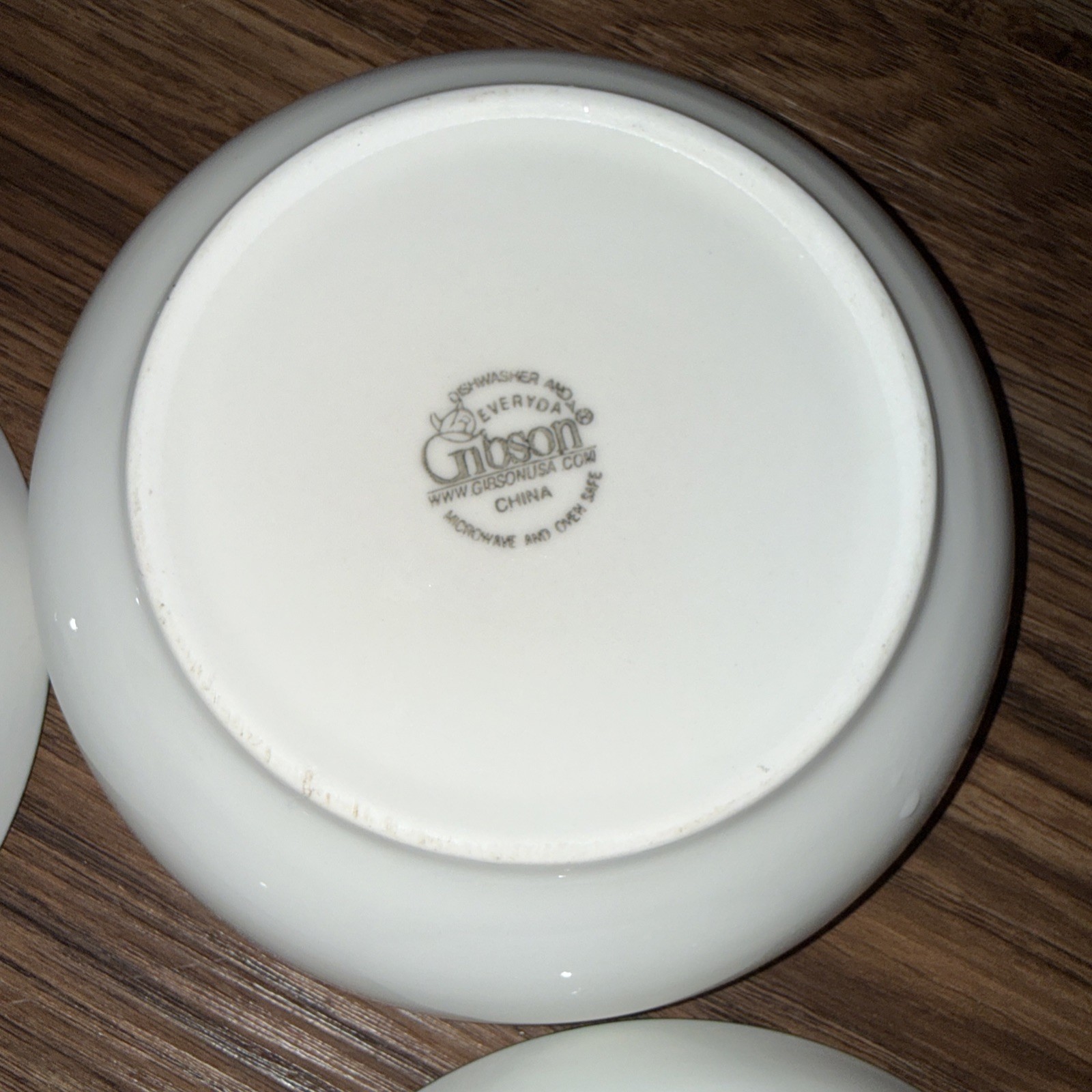 Gibson Herb Gardens Bowl Set: 4 bowls 7.25in and 1 bowl 10in Recipe Script Rim