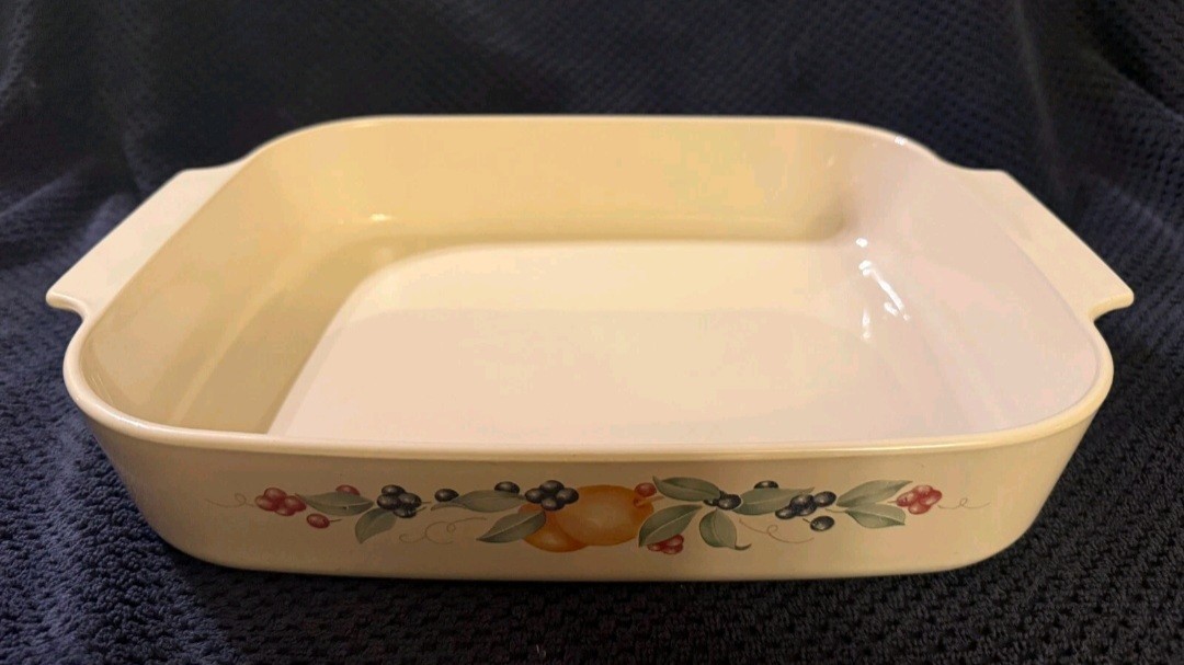 Large Vintage Corning Ware Abundance Lasagna Pan Open Roaster A-21-B-N
