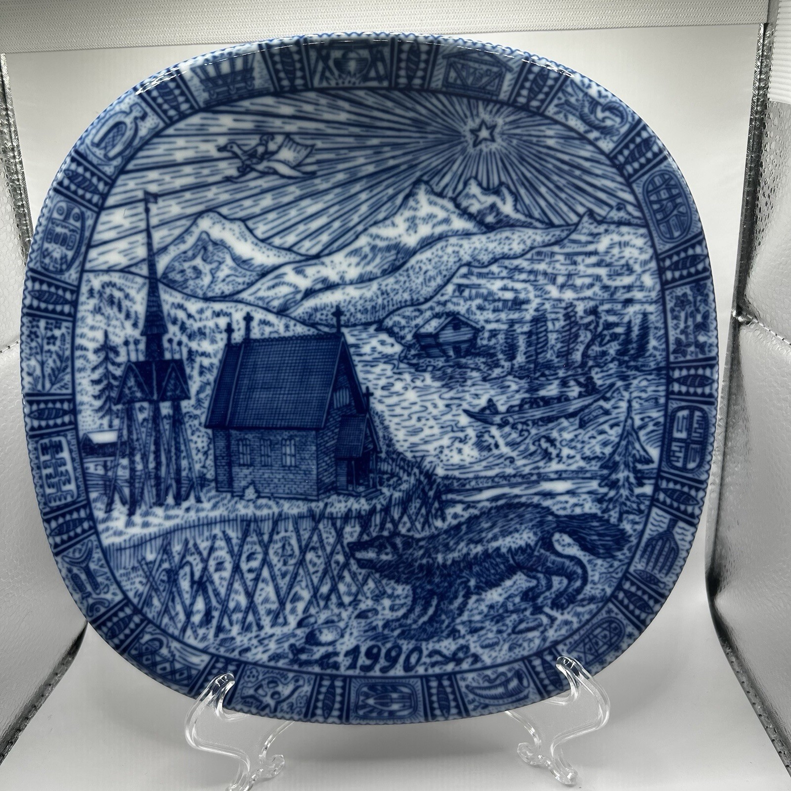 Gunnar Nylund Rörstrand Sweden Vintage Wall Plates Set Of 5 90’ 89’ 88’ 87’ 84’