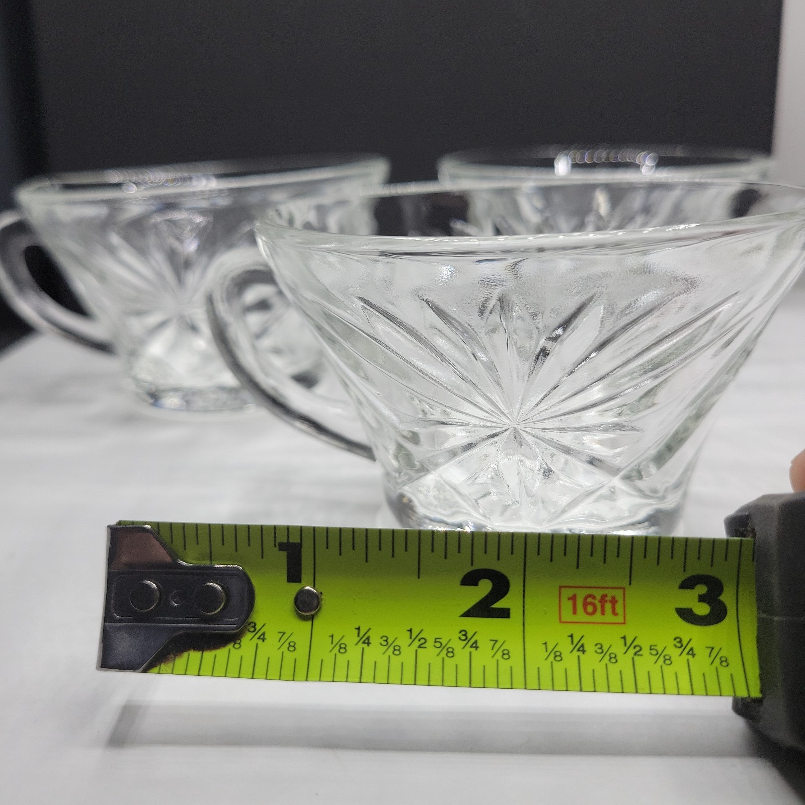 Vintage Glass Punch Bowl & 12 Cups Set