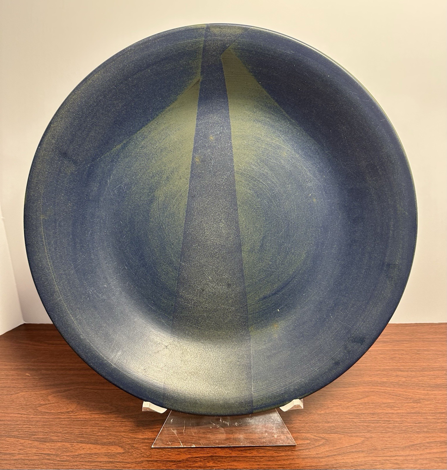 Vintage Iron Mountain Stoneware Nancy Lamb Patterson Roan Chop Plate Platter 13”