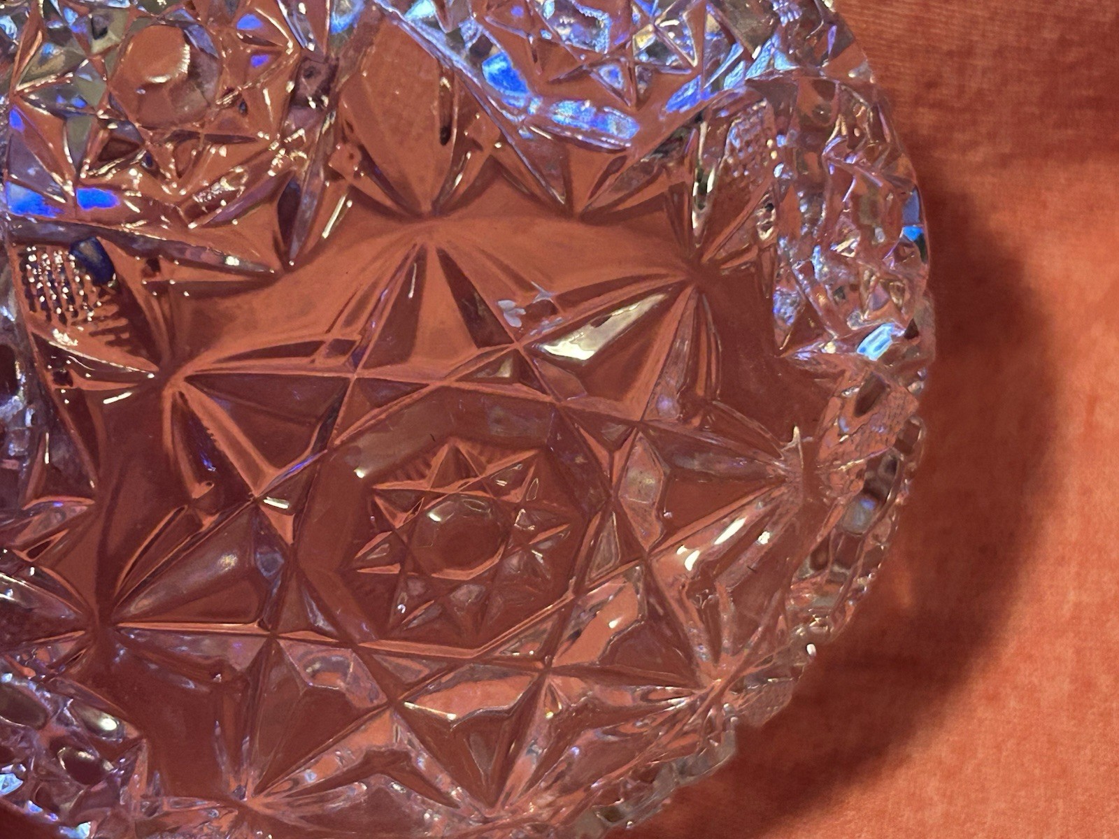 ABP American Brilliant Period Cut Glass Bowl 4” Diameter Jagged Edges