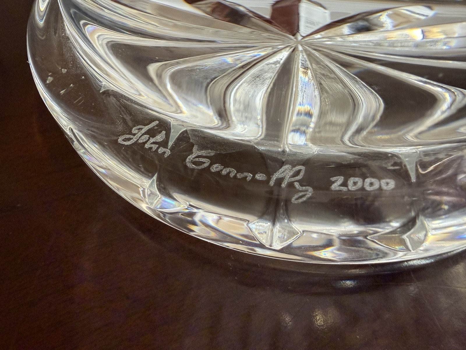 Waterford RARE Millennium 2000 Huge Centerpiece Bowl 11″ Signed By Connolly A+