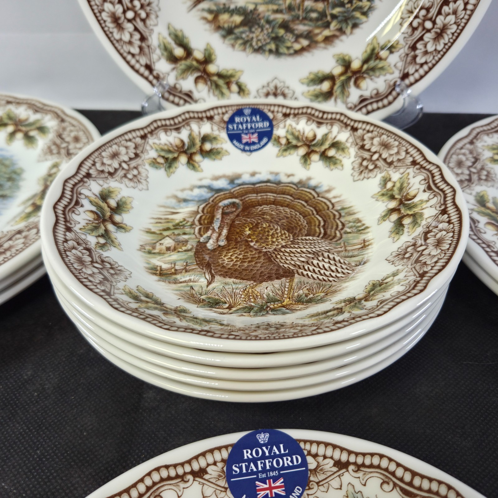 New Royal Stafford Homeland & Turkey Dinnerware Plates, Bowls SOLD BY THE PIECE