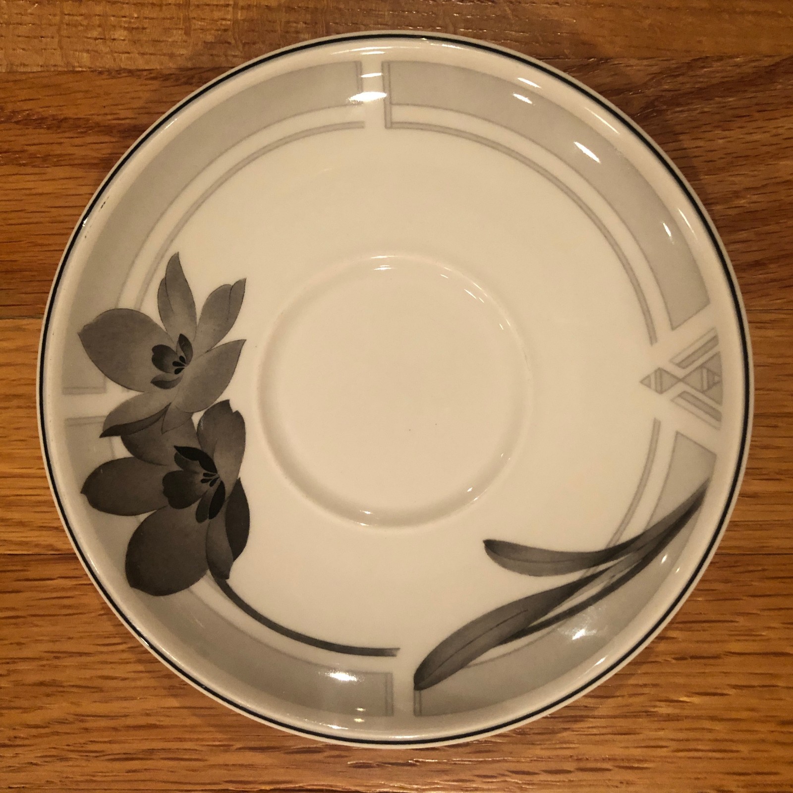 Noritake Misty Isle Black Tango 9137 Ireland Saucers SET 5 ~ NWOB