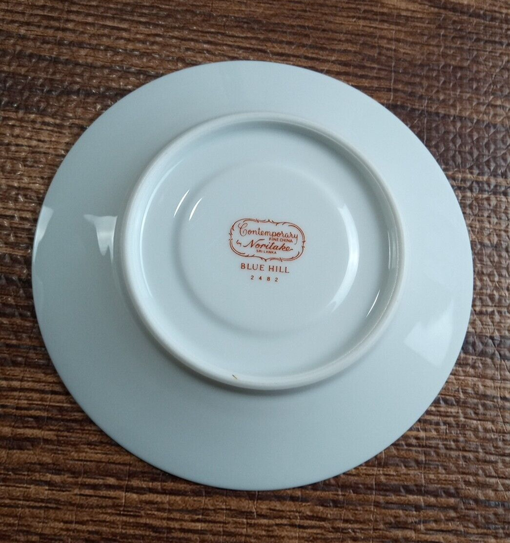 Noritake Blue Hill Cups & Saucers Fine China Made In Sri Lanka Set Of 6