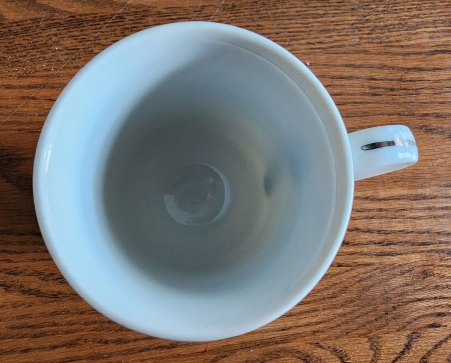 Elington Irish Coffee Mug (s) 10 oz. Wade Fine Porcelain White Blue Platinum !