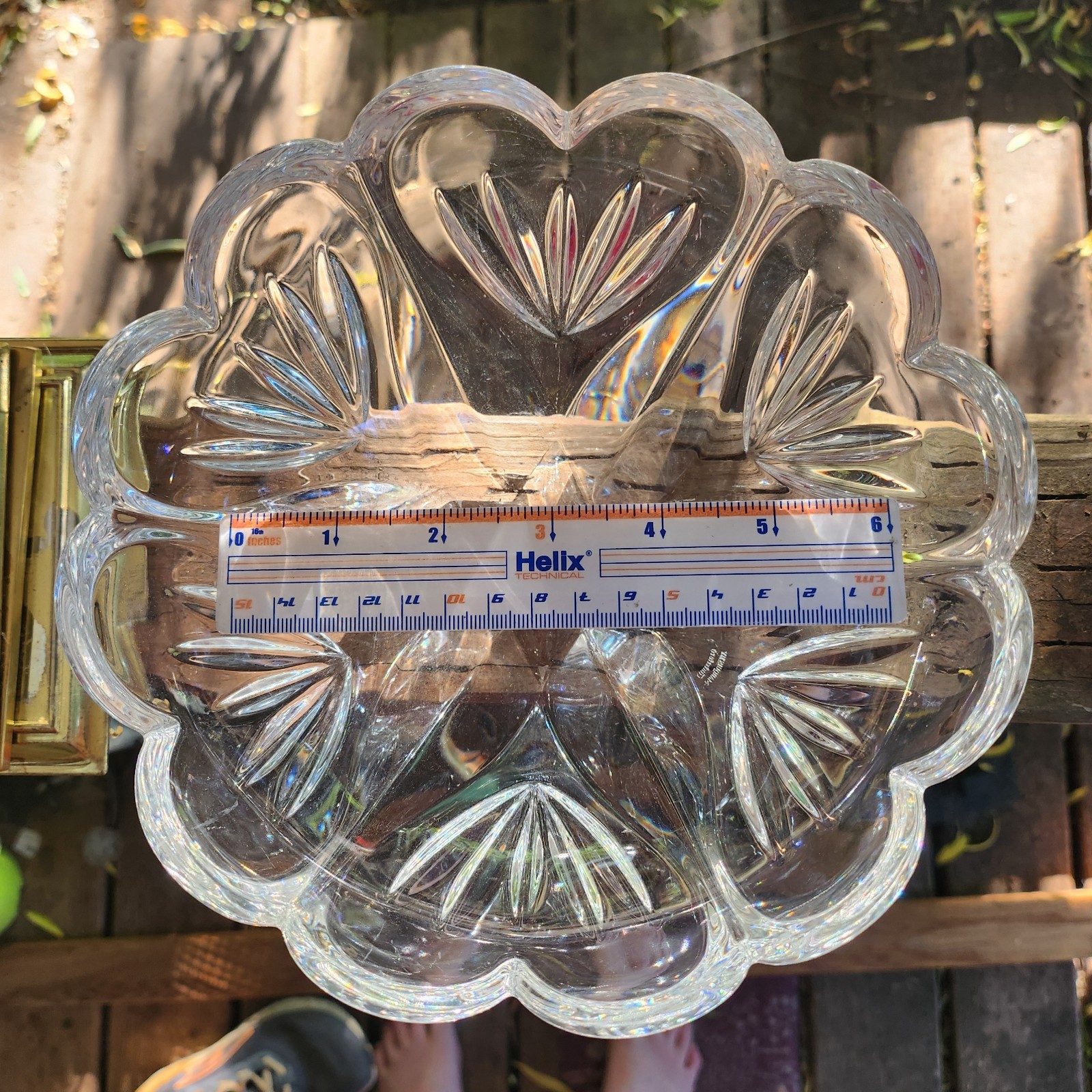 Vintage Waterford Marquis Bowl Sweet Memories Scalloped Rim Heart Design 1980s