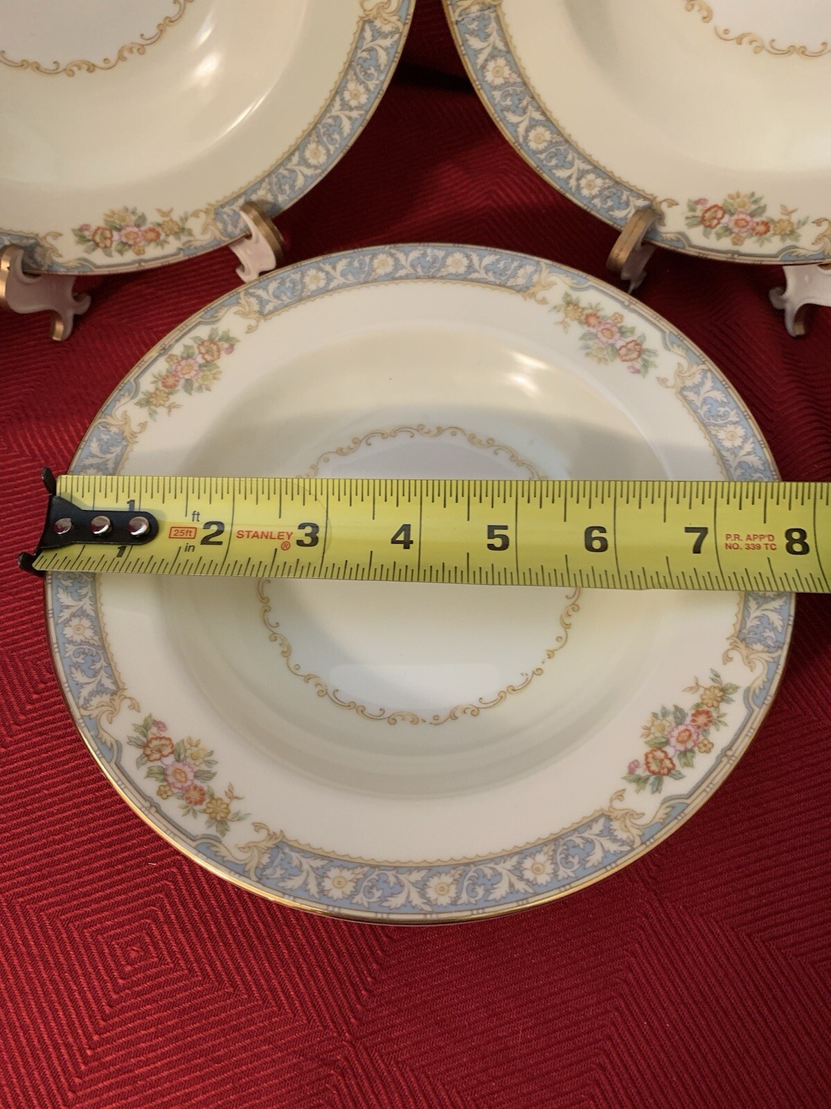 Set of 3 Noritake Royce 660 Soup/Salad Bowls Floral & Gold Trim Mint!