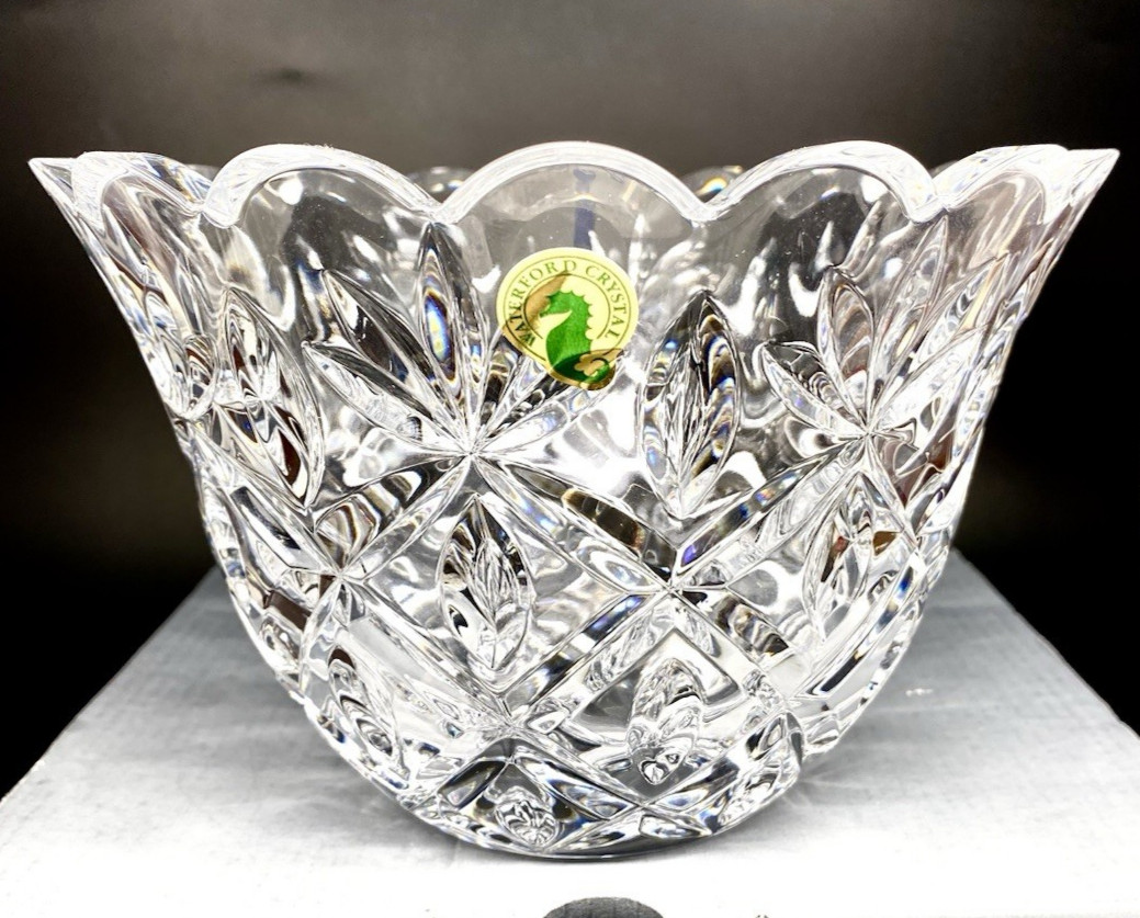 Waterford Crystal Bowl Green Hills 7″ Scalloped New in Box