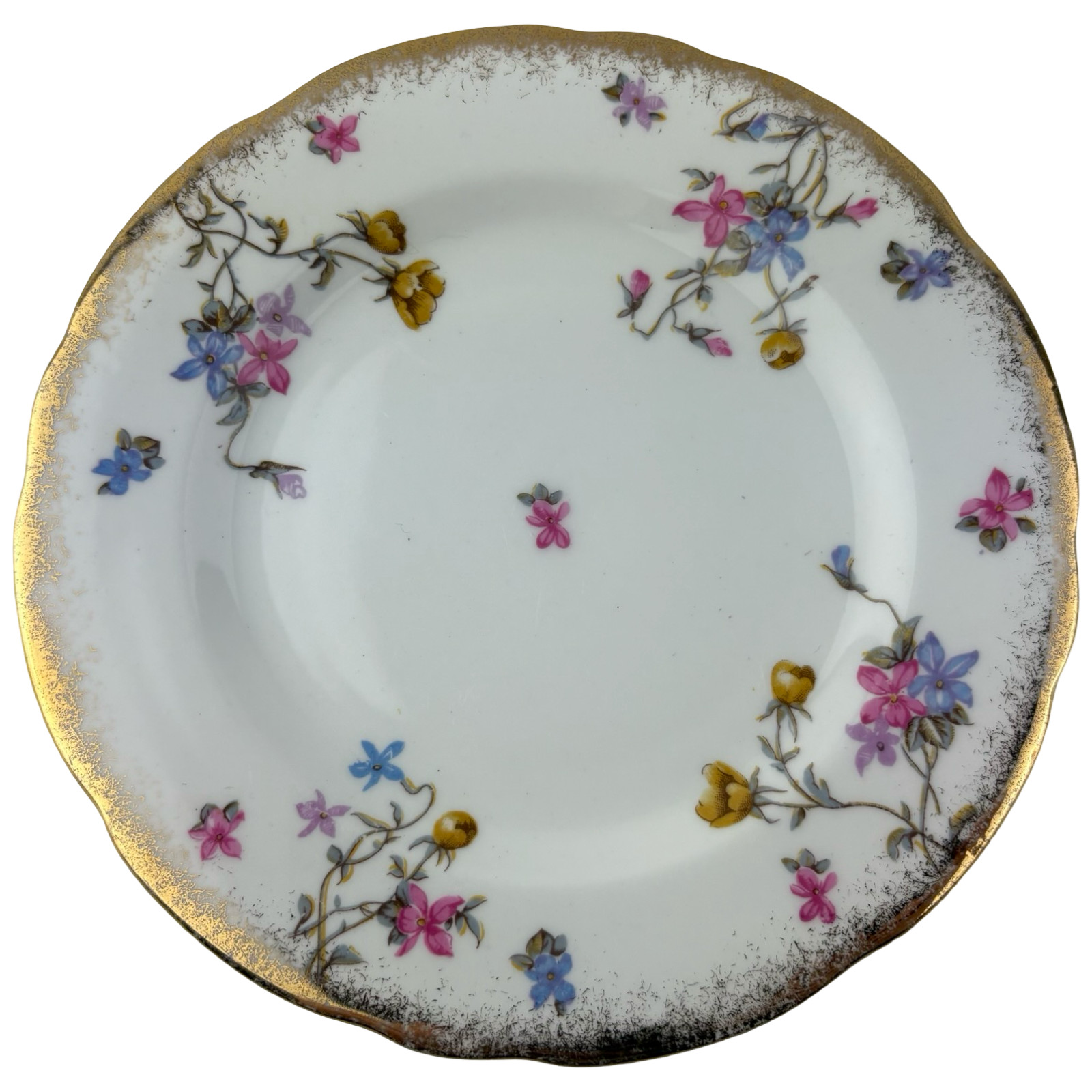 Royal Stafford Violets Pompadour Bread Plates Set of 6 VTG 6 1/4″ Floral England
