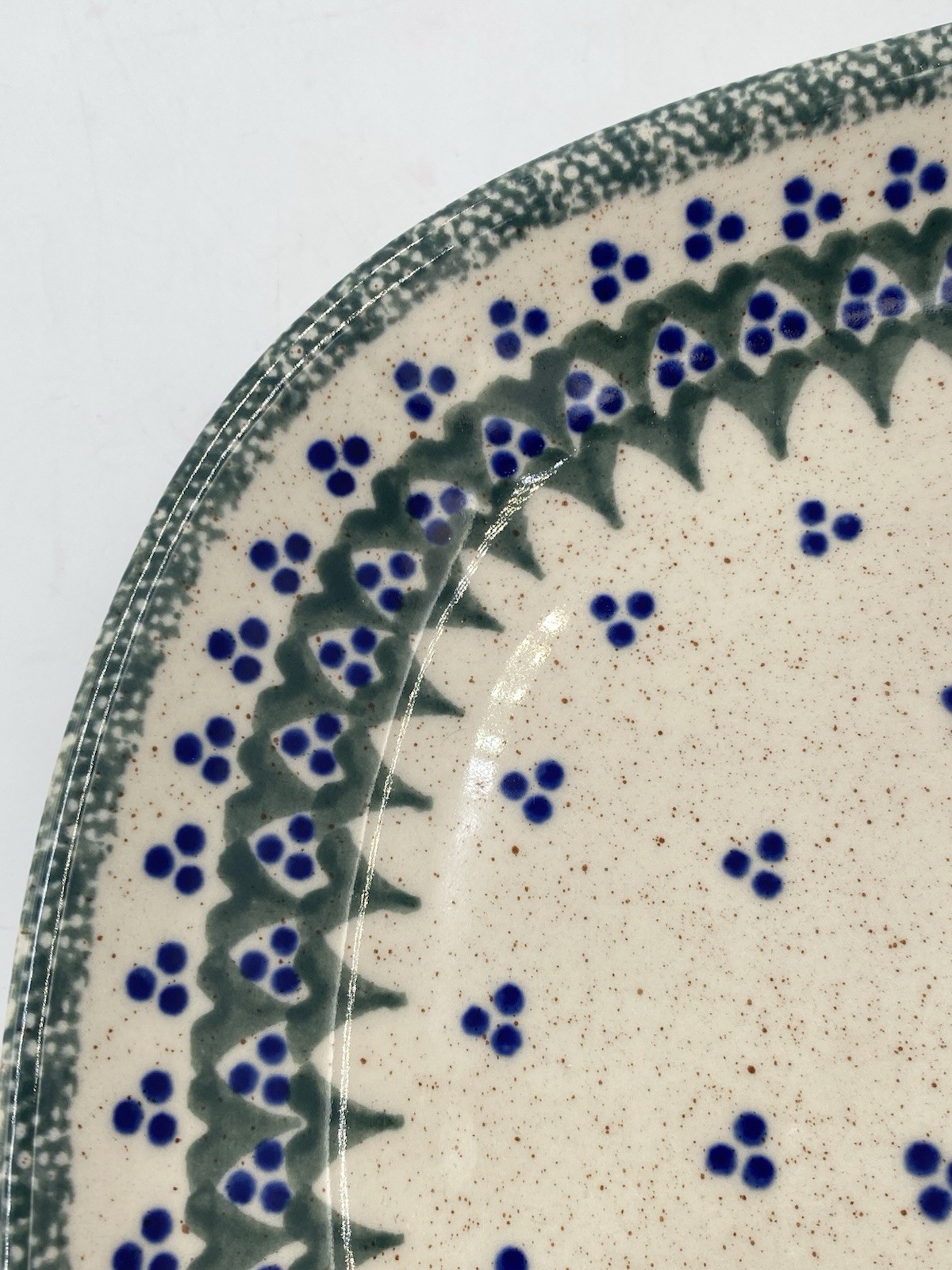 Teresa Beach Imports CERAMIC SERVING PLATTER Polish Pottery 14.5” X 9”