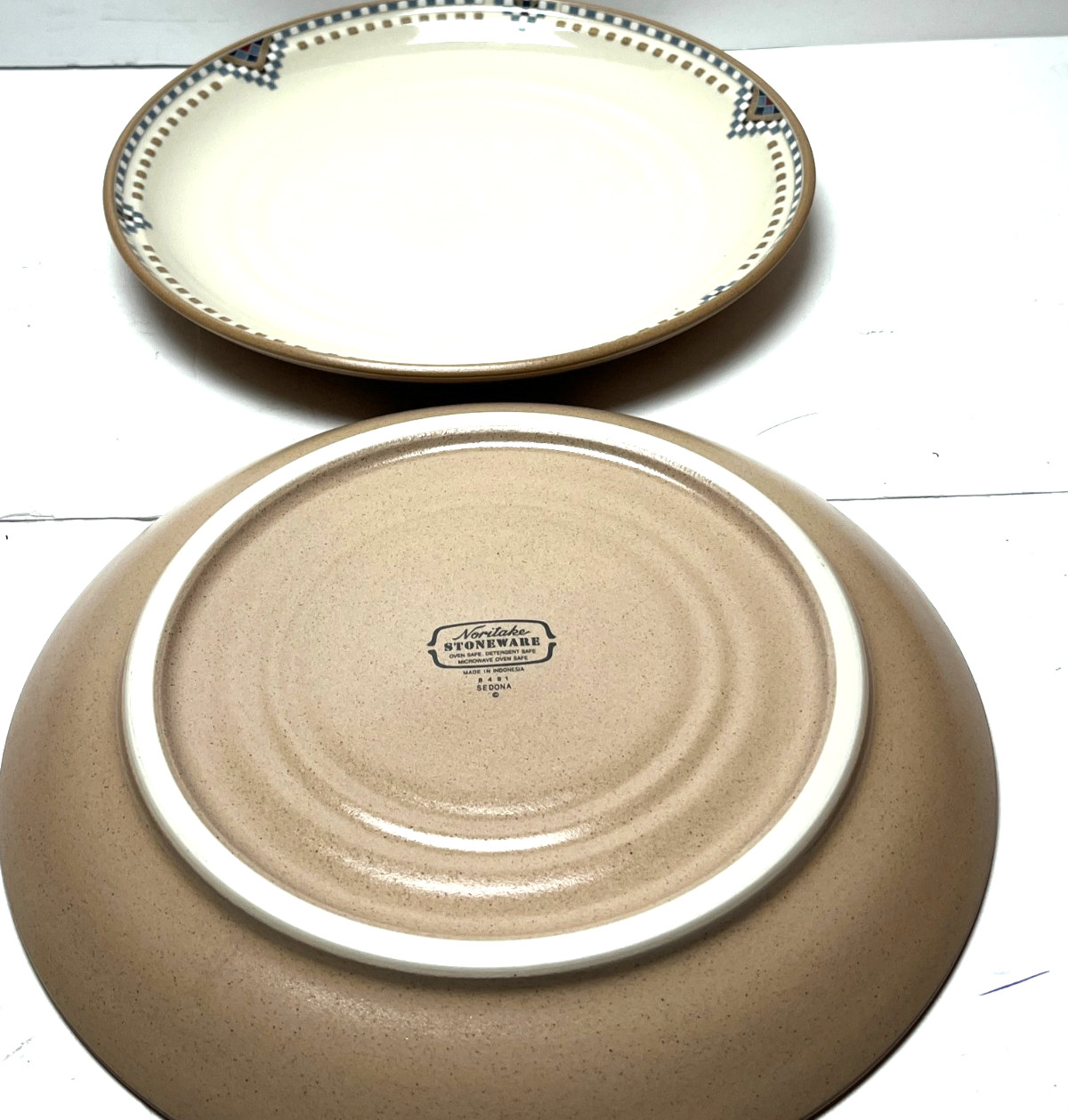 Noritake Stoneware Sedona #8481 lot of 2 Dinner Plates