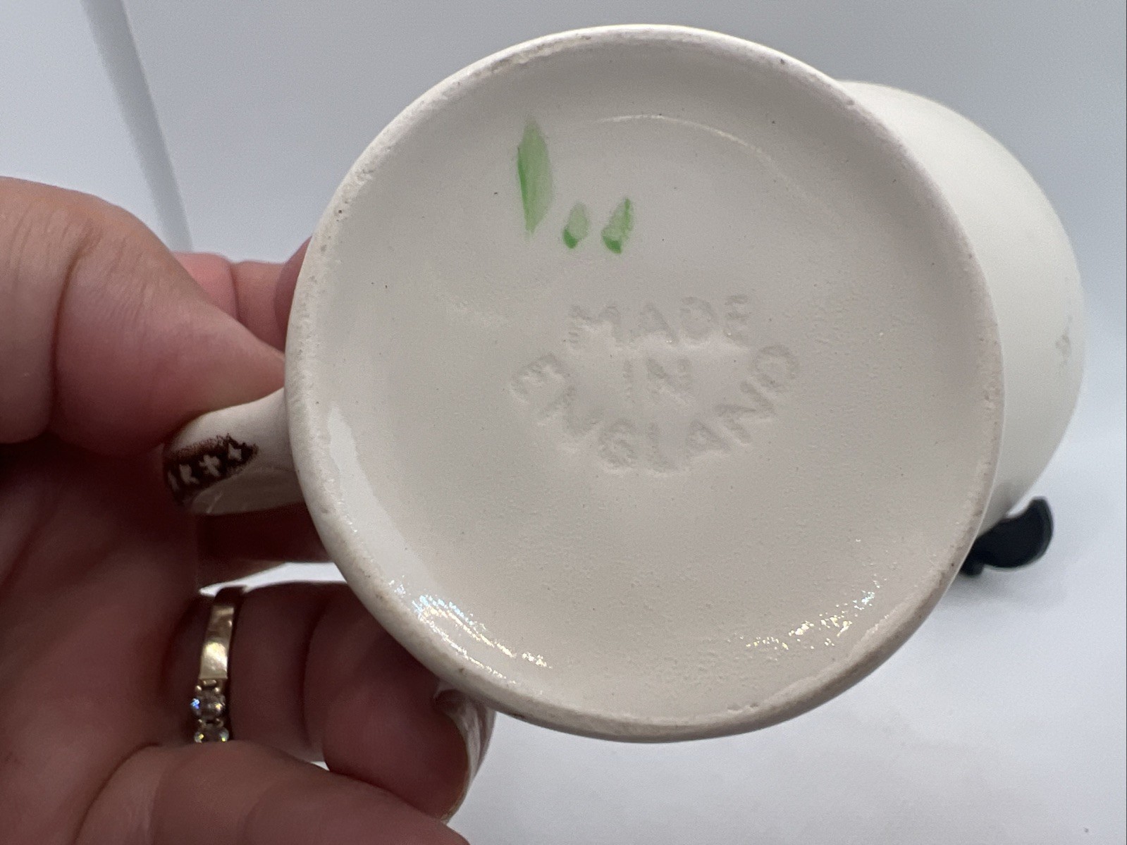 VTG Johnson Bros Windsor Castle Haddon Hall Cup & Saucer Demitasse Transferware