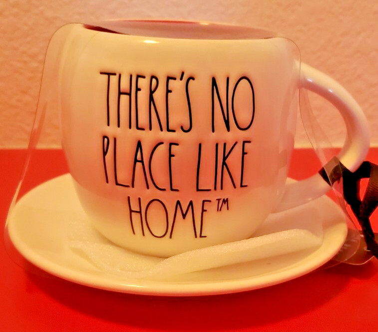 New WIZARD OF OZ Coffee Cup Mug & Saucer Rae Dunn There’s No Place Like Home
