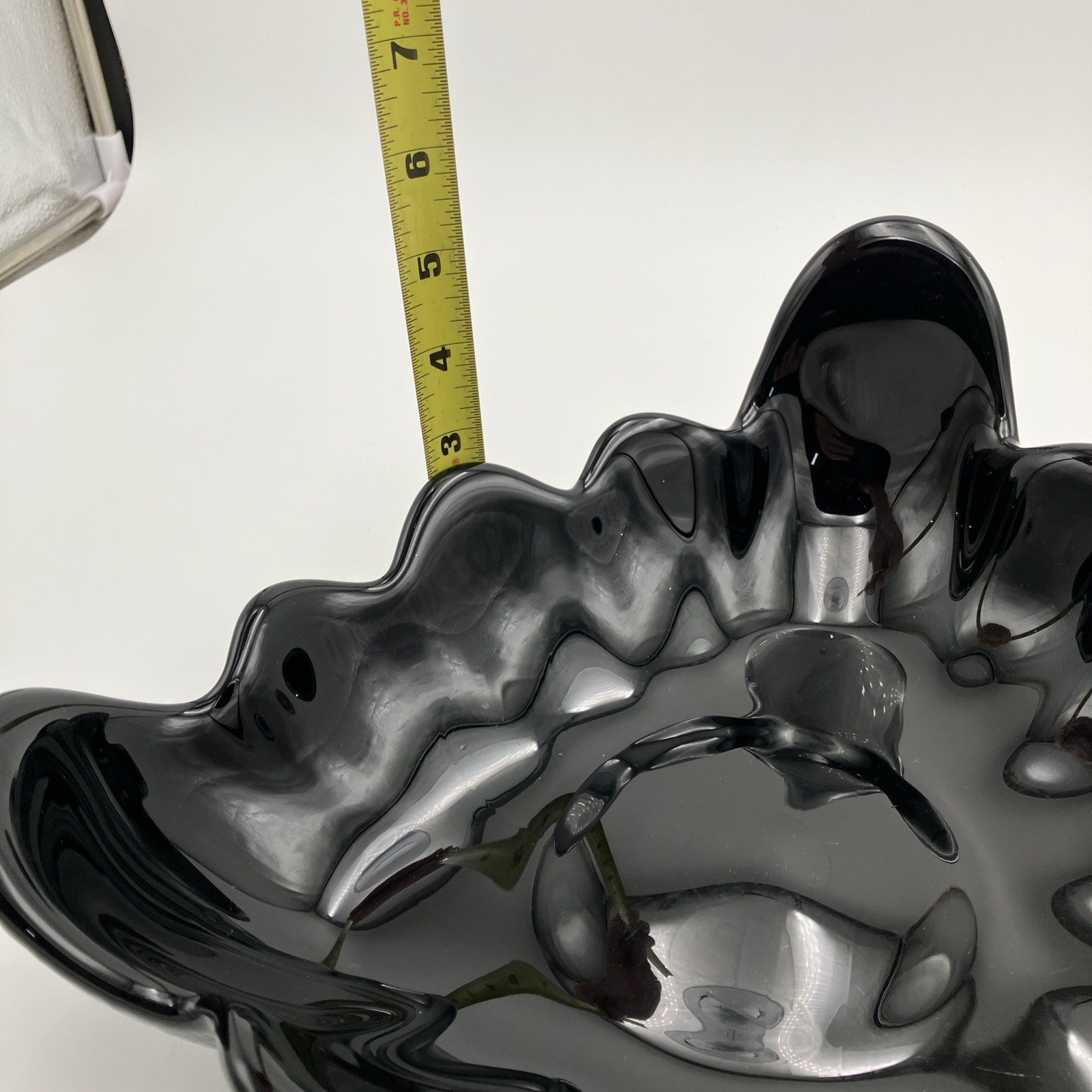 Tiara Indiana Glass Black Regal 11″ Tri Bowl