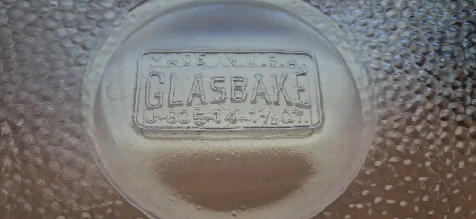 Vintage Clear Glasbake Art Deco Fin Lid Bread Casserole Lidded 1.5 Quart Dish