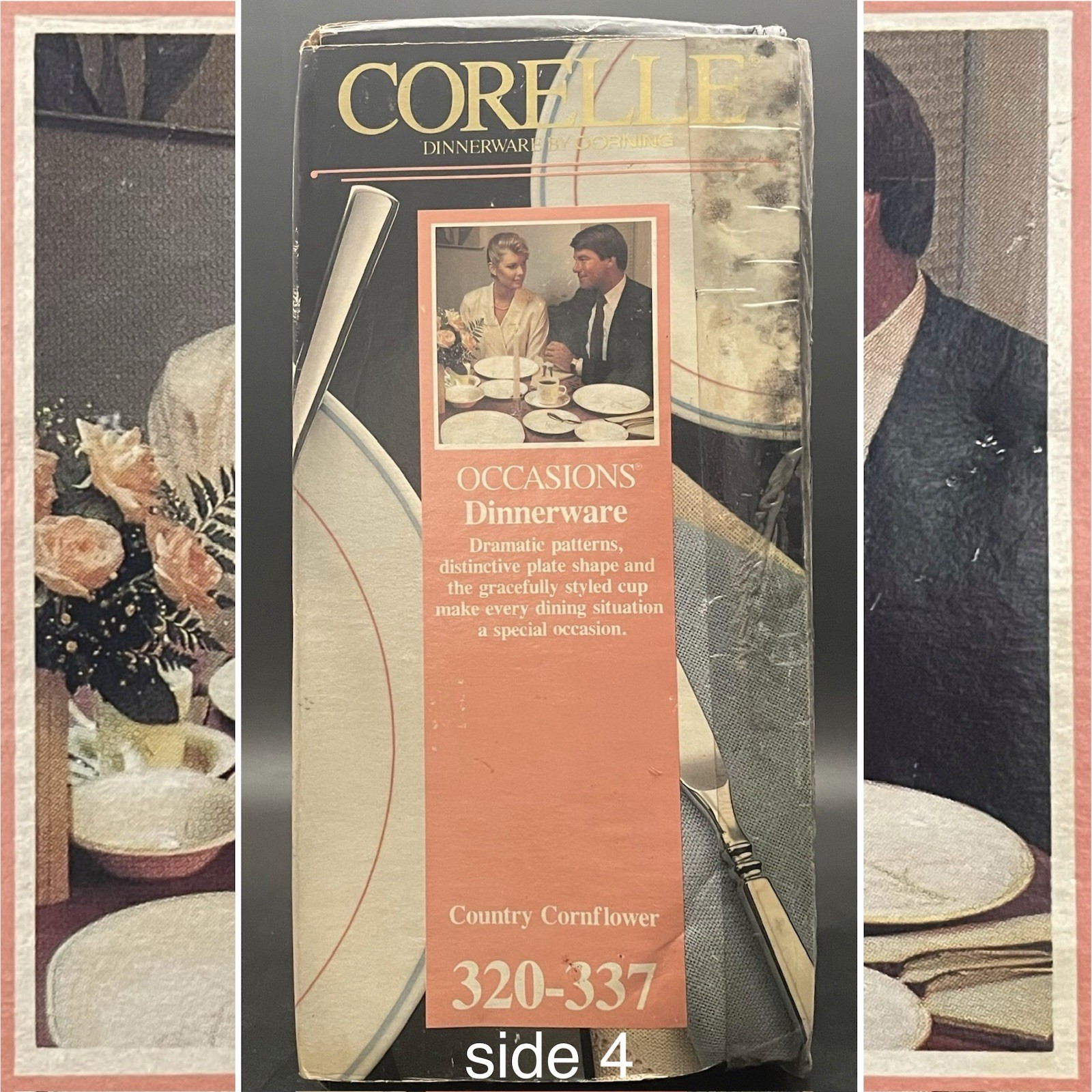 Corelle by Corning 20pc NOS Occasions Country Cornflower Dinnerware Set 1988-93