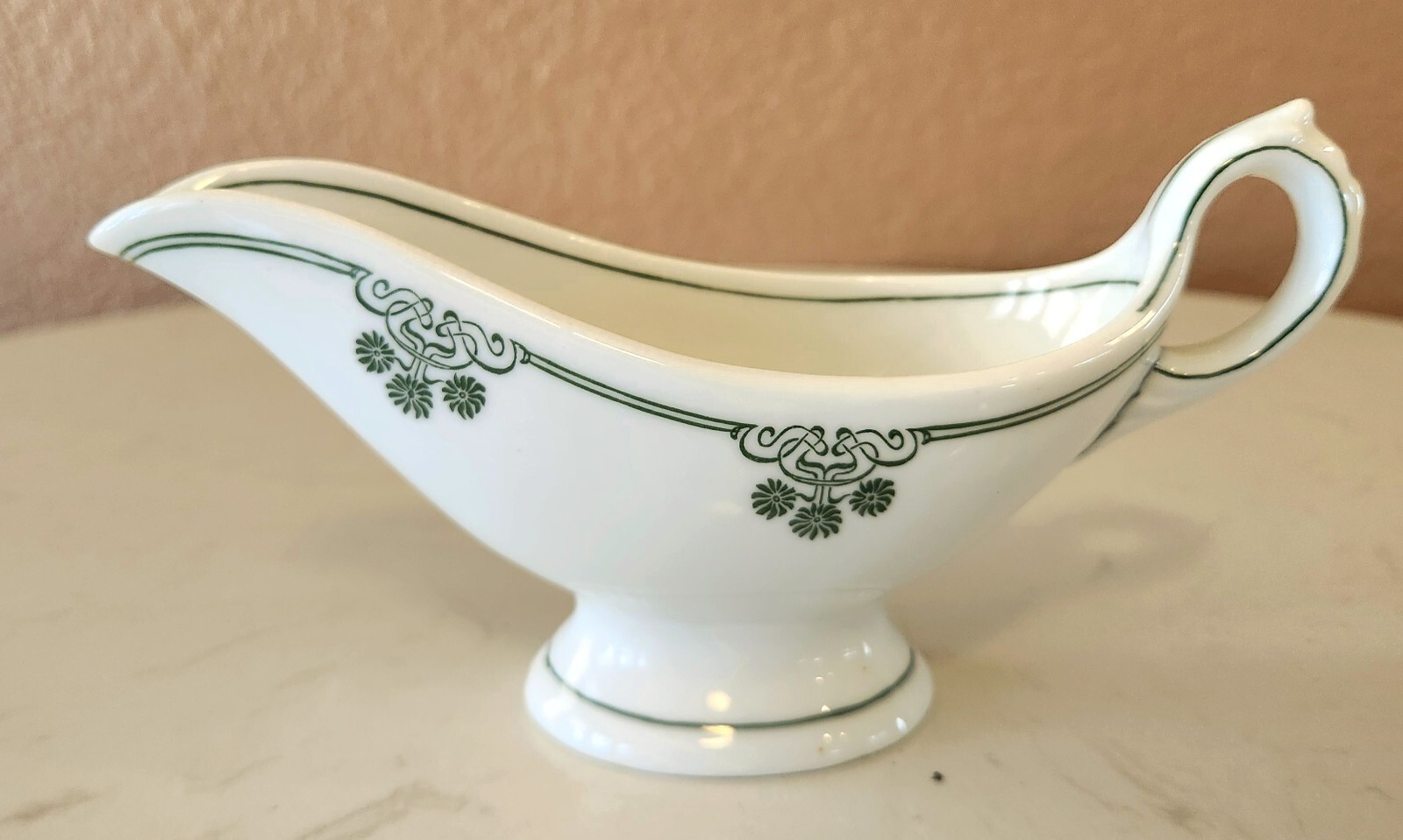Gravy Boat Porcelain Heinrich H & Co Selb Bavaria Deco Style Vintage