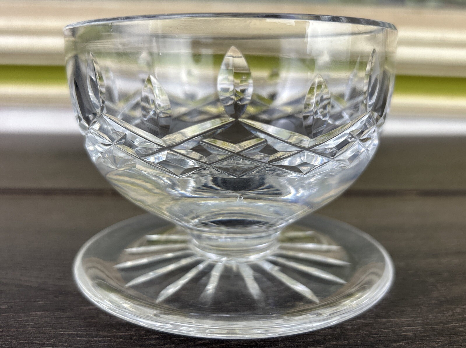 Waterford Lismore Footed Dessert Bowl Clear Polished Cut Glass 3in high