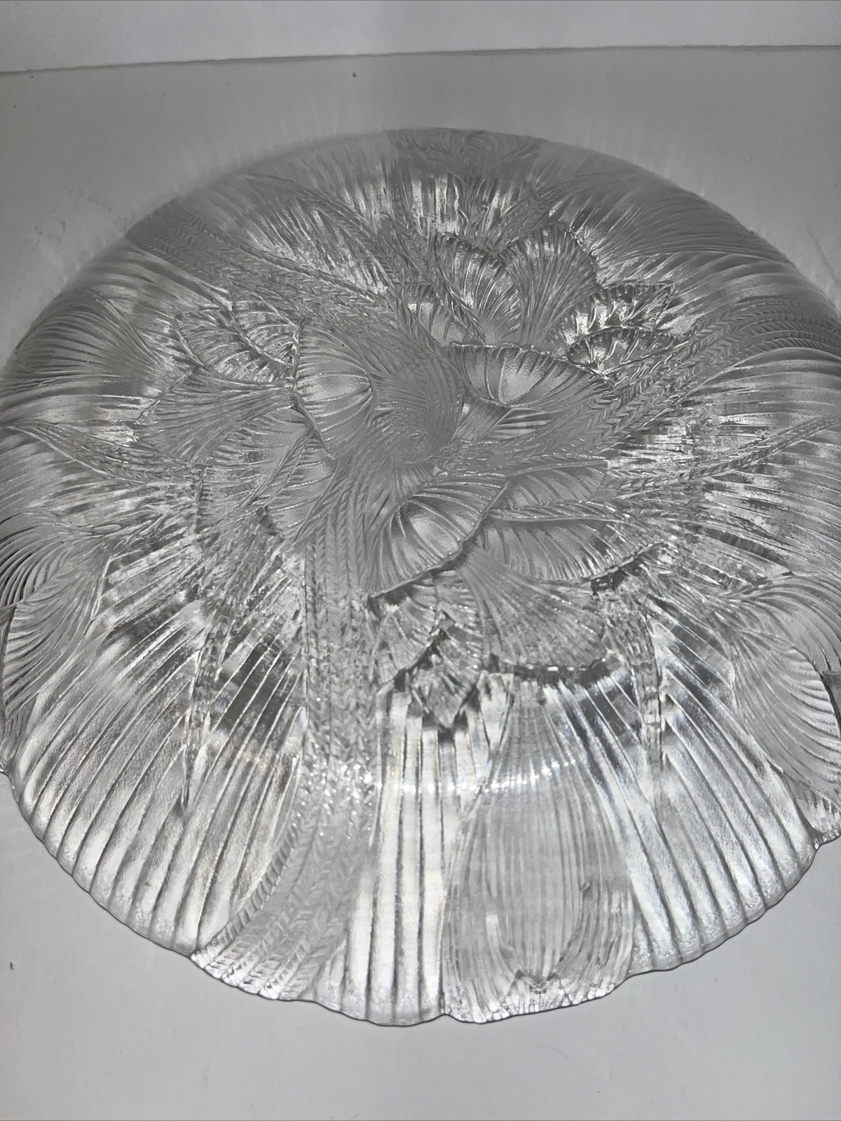 Arcoroc Canterbury Glass Dessert Plates 7.5 Inches Set of 3 Vintage 3D Embossed