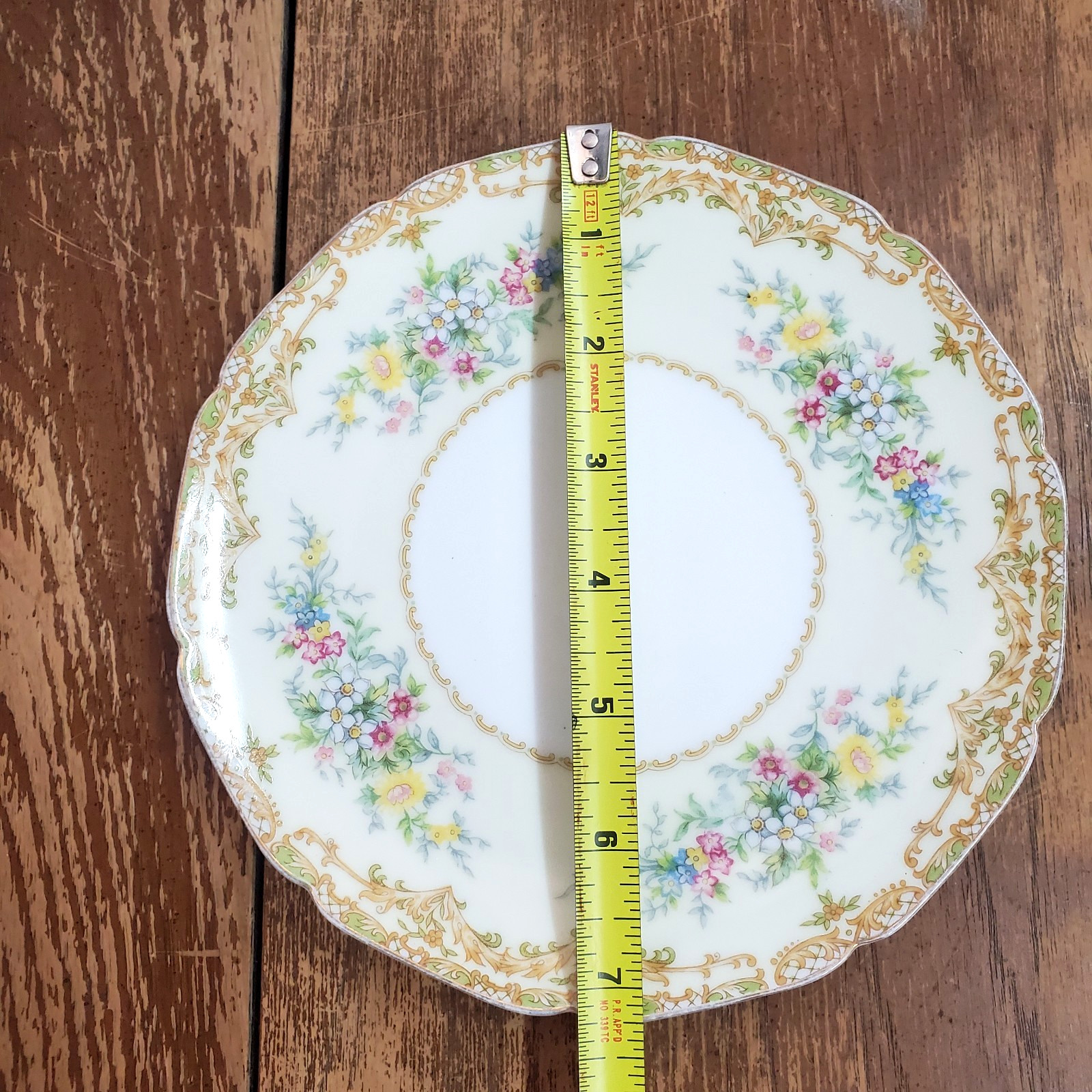 Vintage Noritake Veona Salad Plates 7.25″ Set of 3 Japan Floral Gold Trim