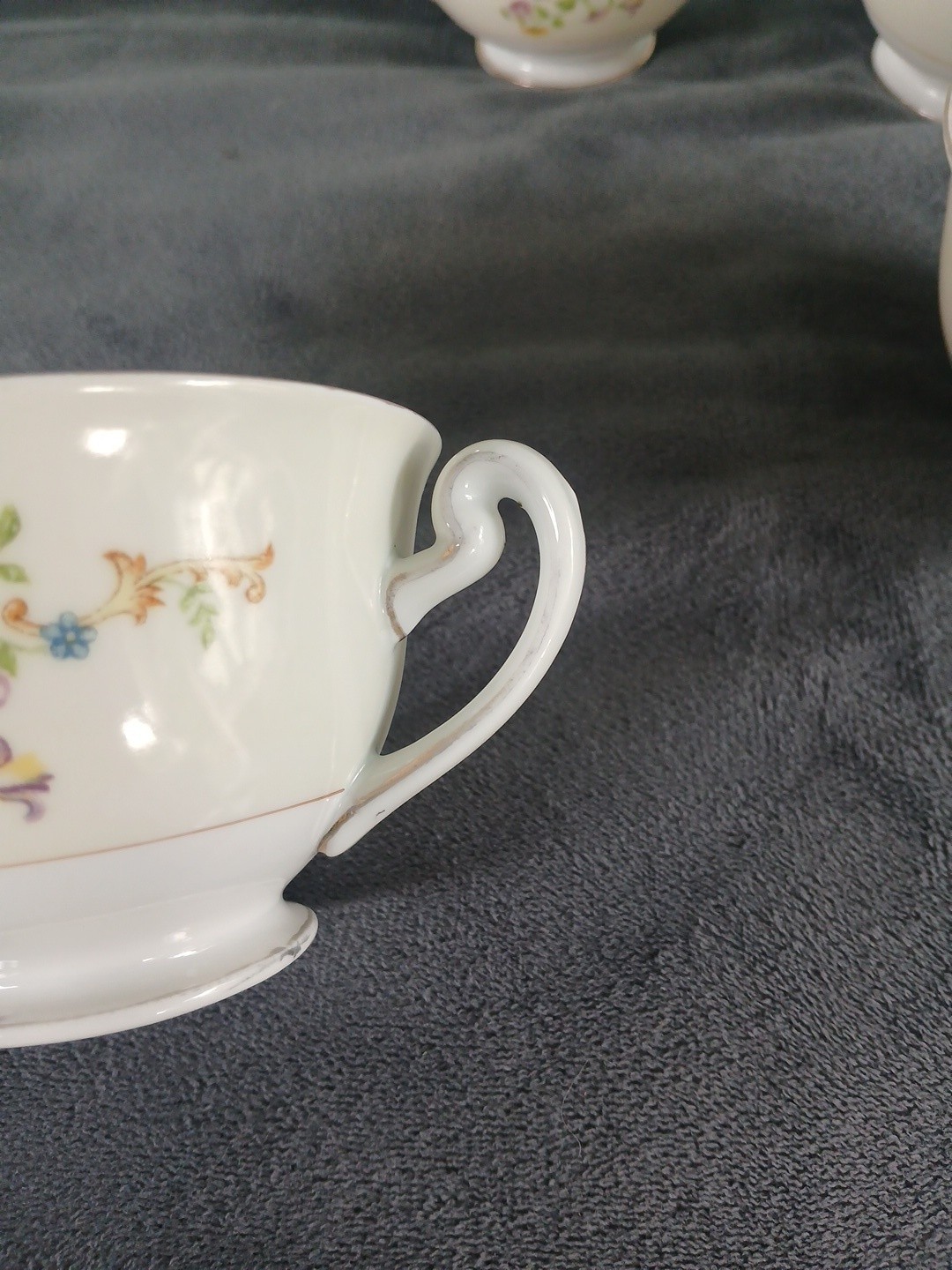 Set Of 4 Teacups & Saucers National China Japan Patricia Floral