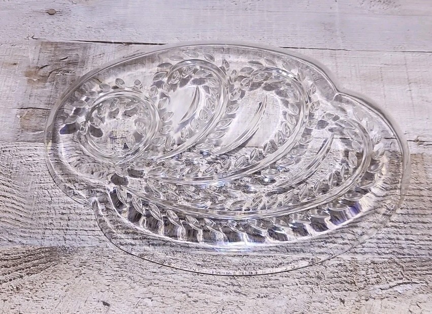Set Of 4 Vintage Homestead Snack Plates & Cups Federal Glass In Original Box