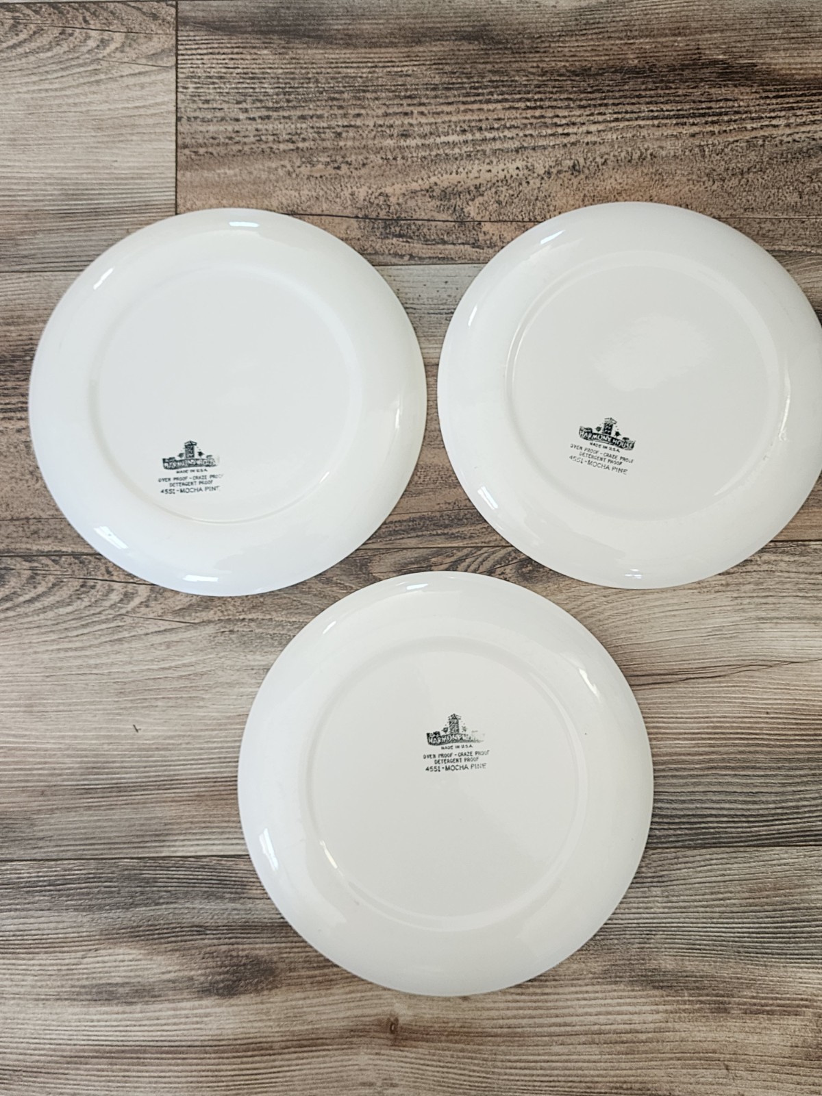Harmony House Mocha Pine Dinner Plates | Set of 3 | Pinecones | 10″