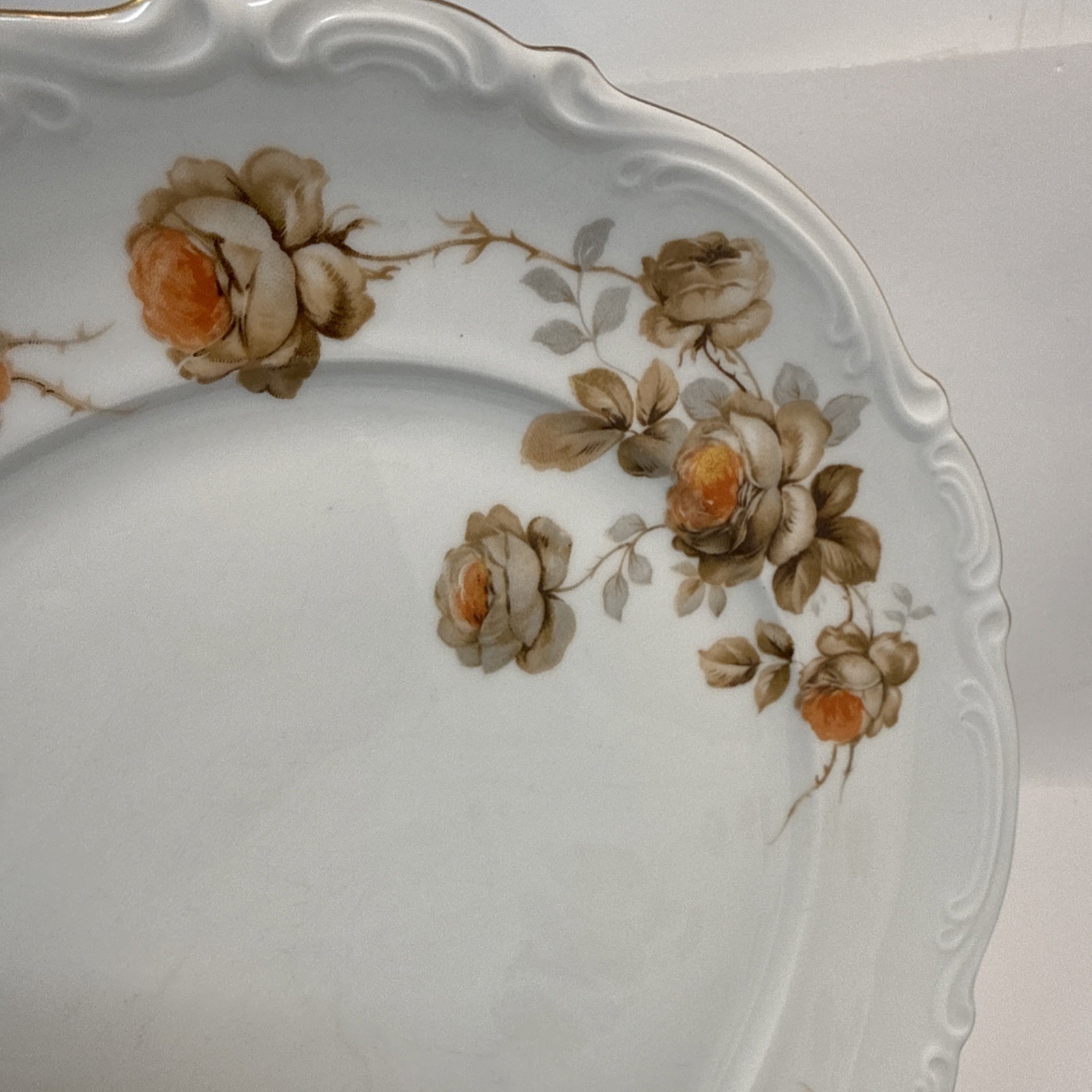 Mitterteich Bavaria Norway Rose 10 1/2″ Dinner Plates – Set of 4