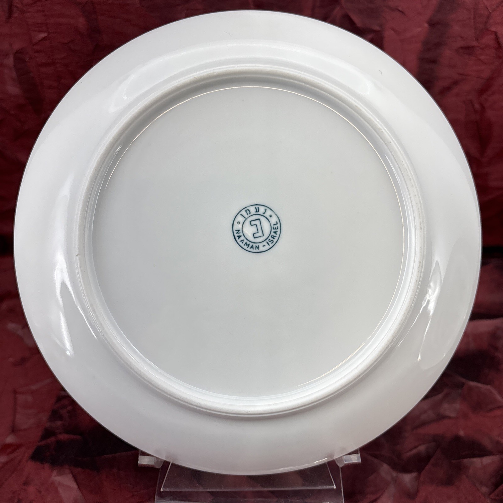 Vintage Naaman Israel Fine Porcelain Fruit Design Plates Set of 5 Gold Trim EUC