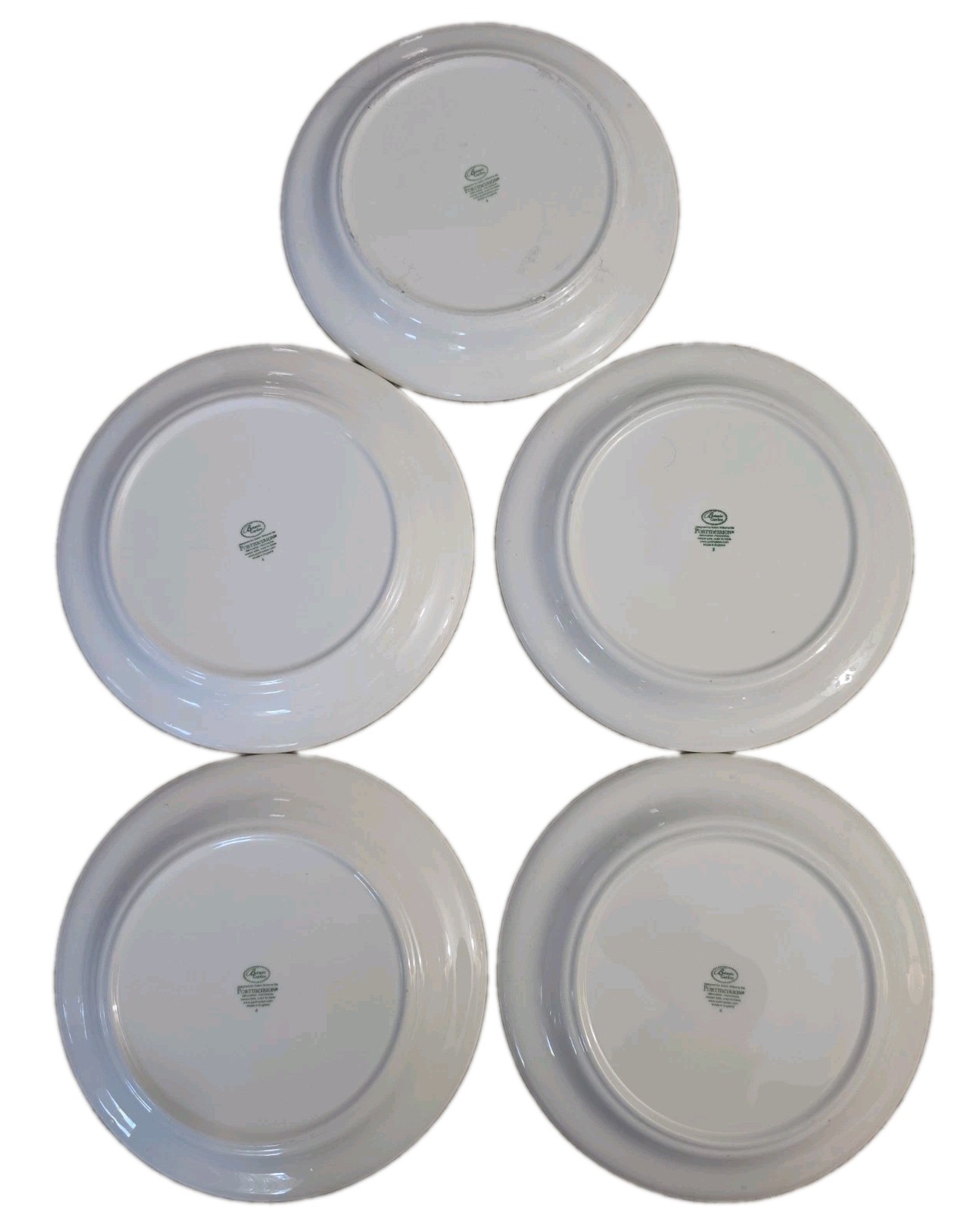 Vintage Set of 5 Portmeirion Botanic Garden Dinner Plates Flowers 10-1/2”