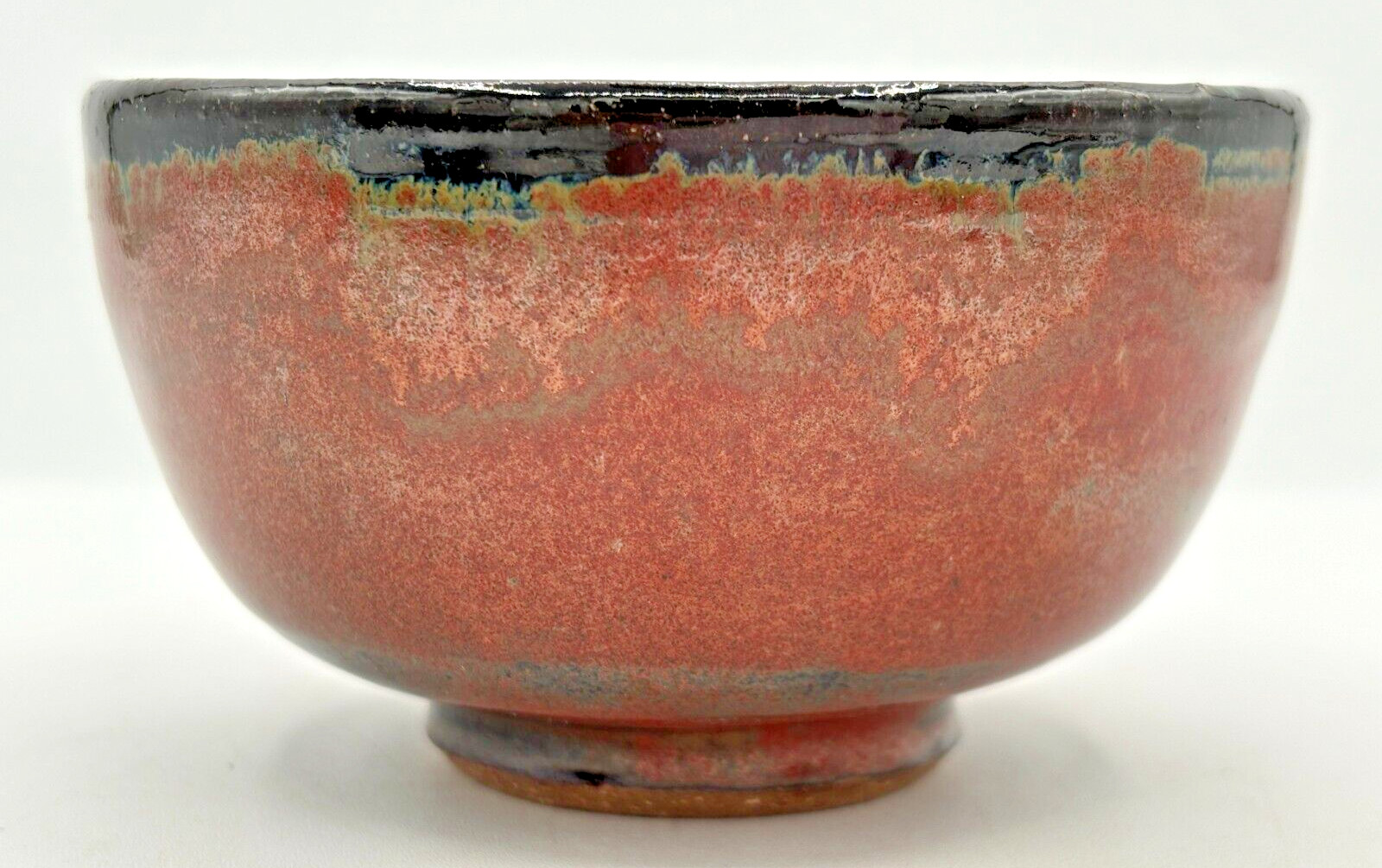 Stoneware Snack Bowls Firewood Kiln Glaze Set of 3 Wheel Thrown Studio Art