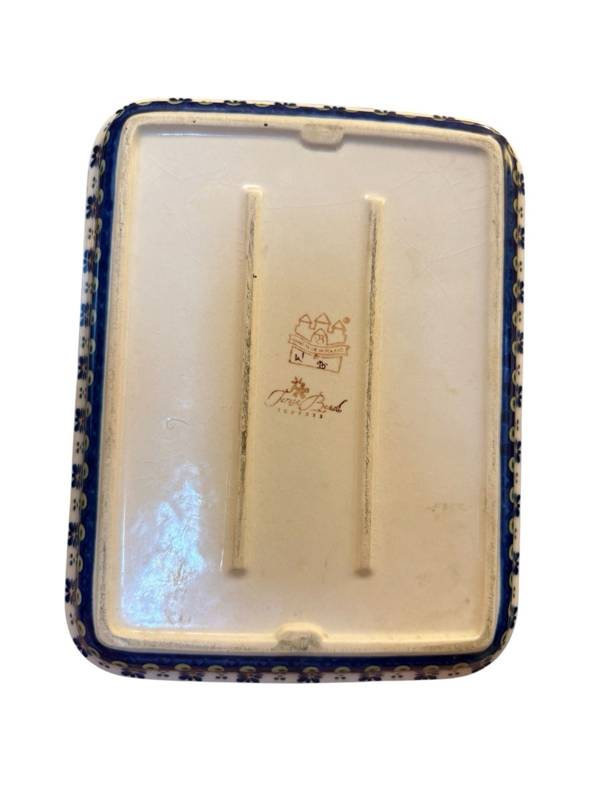 Boleslawiec Polish Pottery Rectangular Casserole Baking Serving Dish Peacock