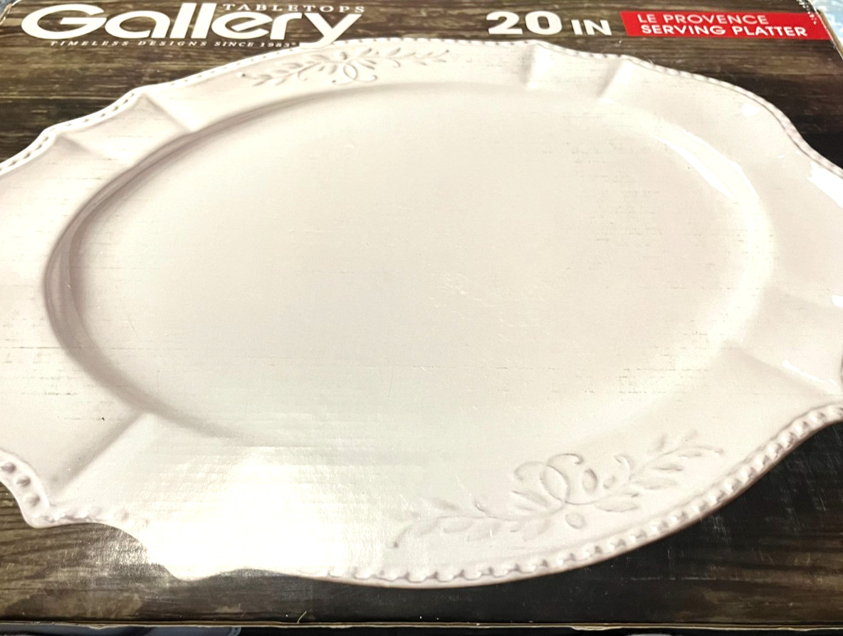 Gallery Tabletops Le Provence Ceramic Serving Platter Holiday Home Decor 20″ W