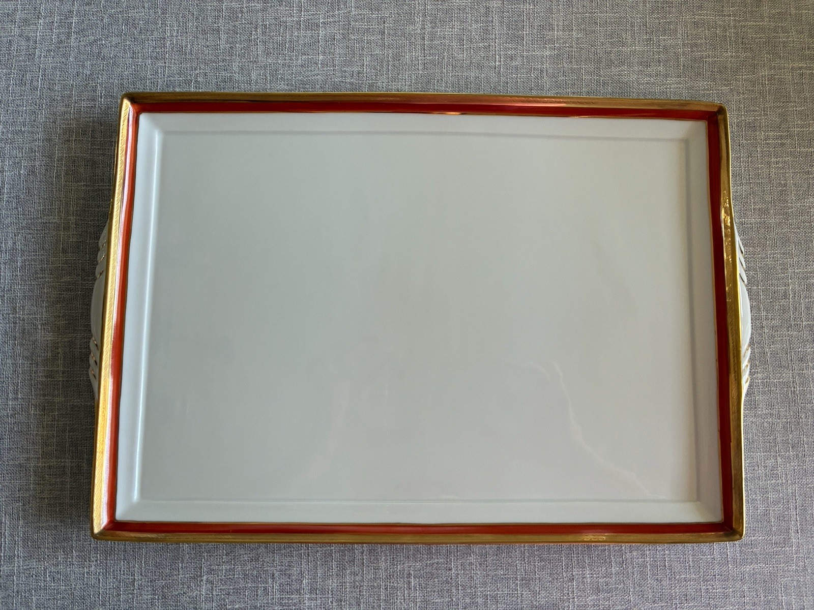 Vintage RICHARD GINORI PALERMO Red 16”x 11”Rectangular Tray Italy