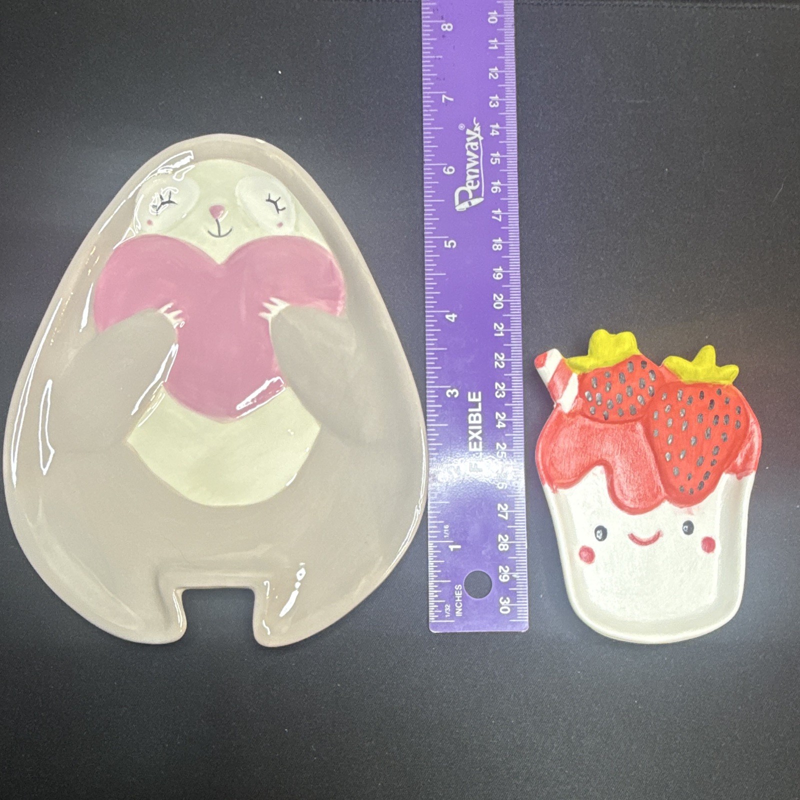 Holiday Home Love Wins Ceramic Tray With Bonus Companion Strawberry Treat Tray