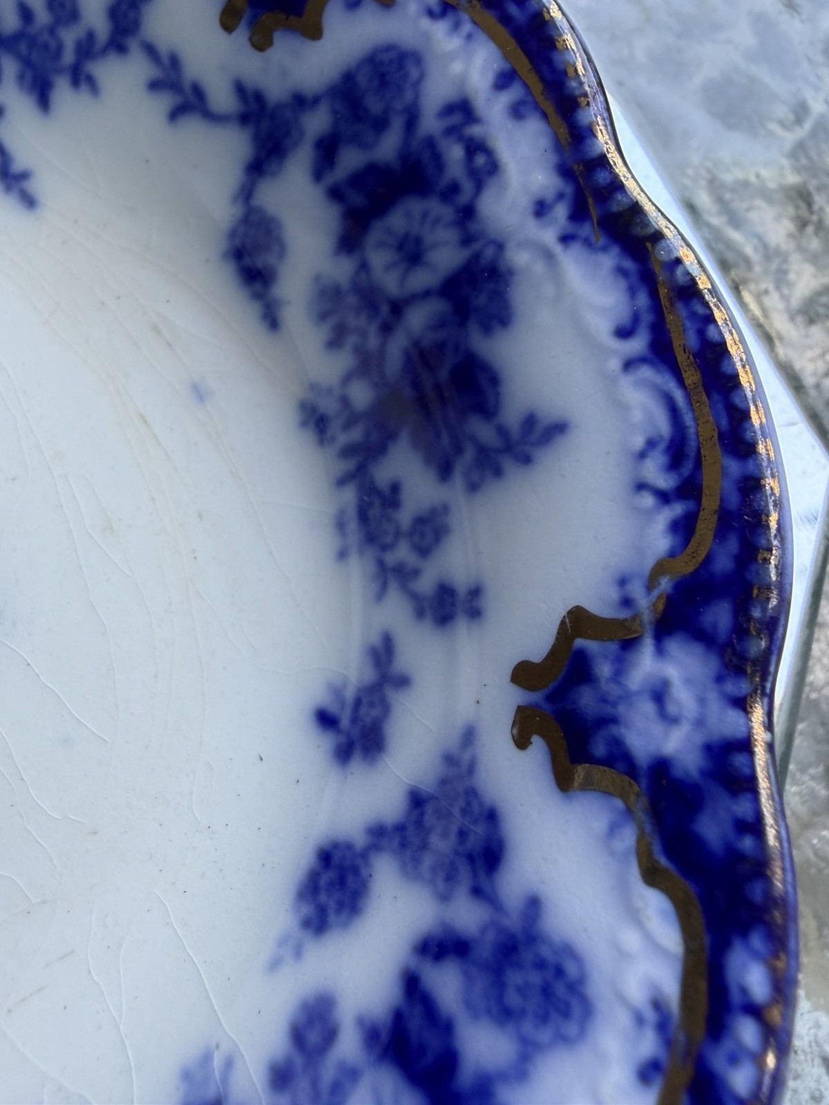 Antique pair of Grindley Florida Pattern Porcelain fruit, dessert bowls