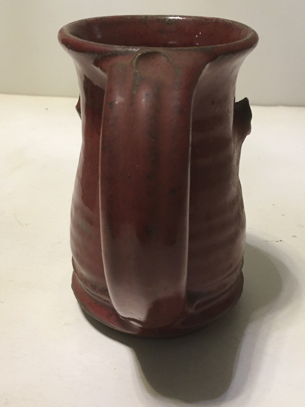 Mahon Ugly Funny Face Angry Devil Mug Signed Vtg Pottery Stoneware Moustache