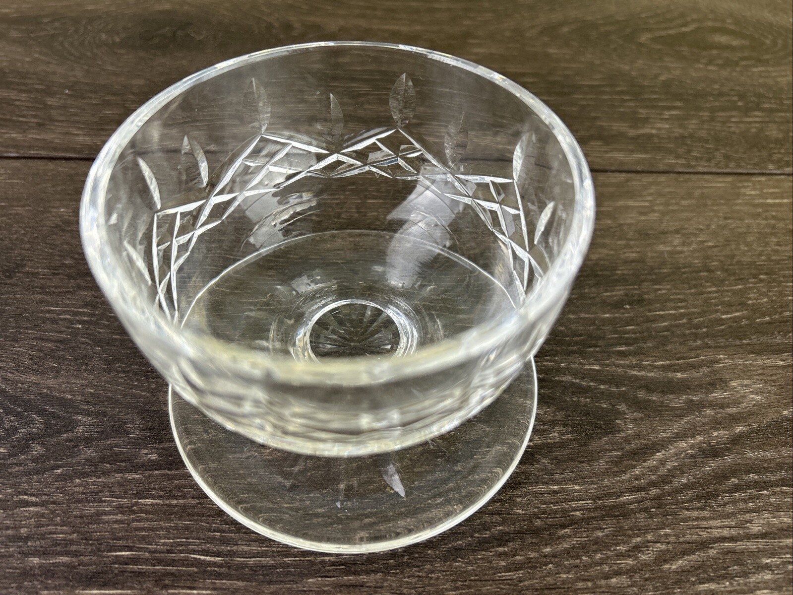 Waterford Lismore Footed Dessert Bowl Clear Polished Cut Glass 3in high