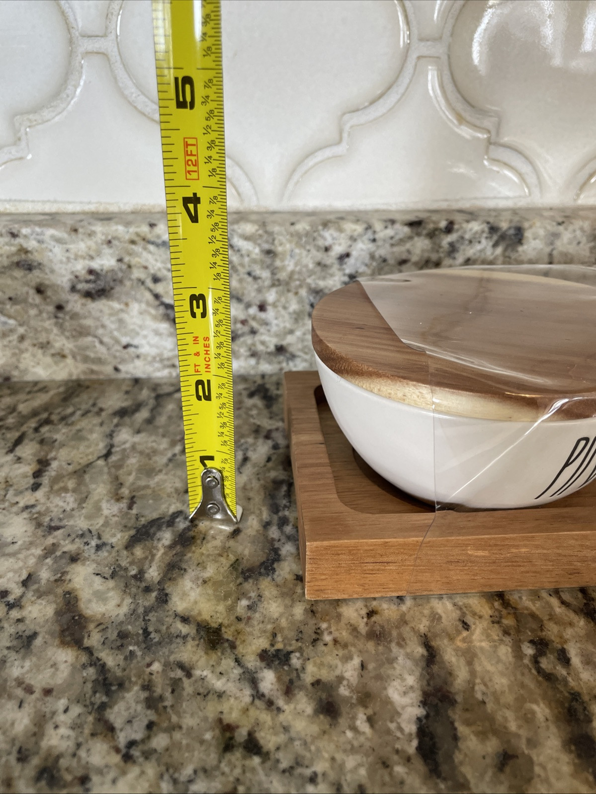 Rae Dunn PINCH DASH Seasoning Prep Mixing Bowls W/ Wood Lids & Tray NEW