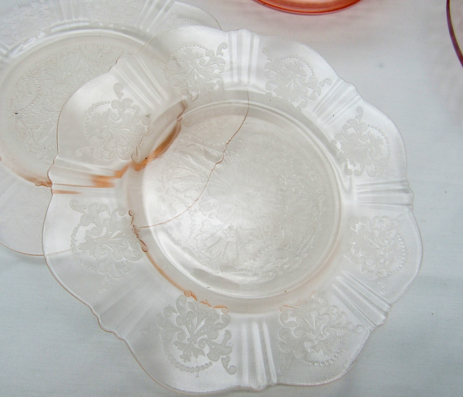 Vtg Mixed Lot of Pink Depression glass Dishes MacBeth-Evans Lancaster Imperial